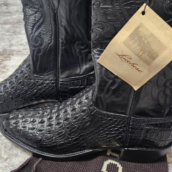 Lucchese Black Western Boots - Picture 8 of 9